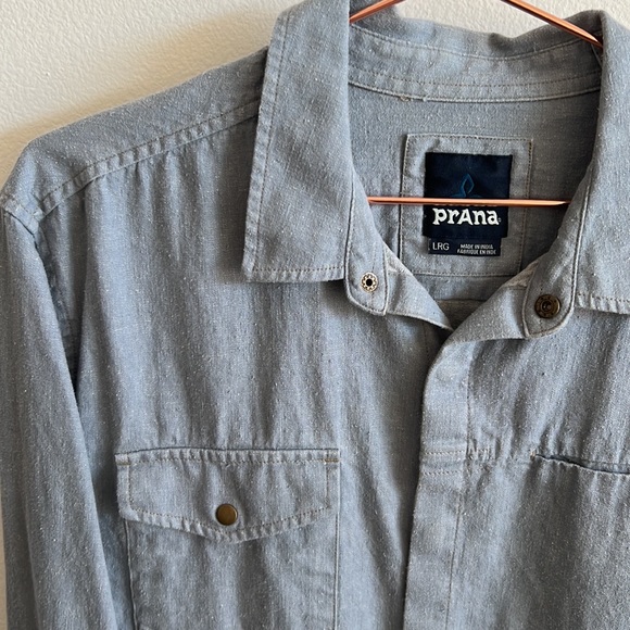 Prana Long Sleeve Woven - Mens Large - Picture 3 of 4